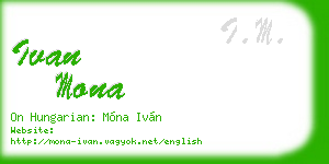 ivan mona business card